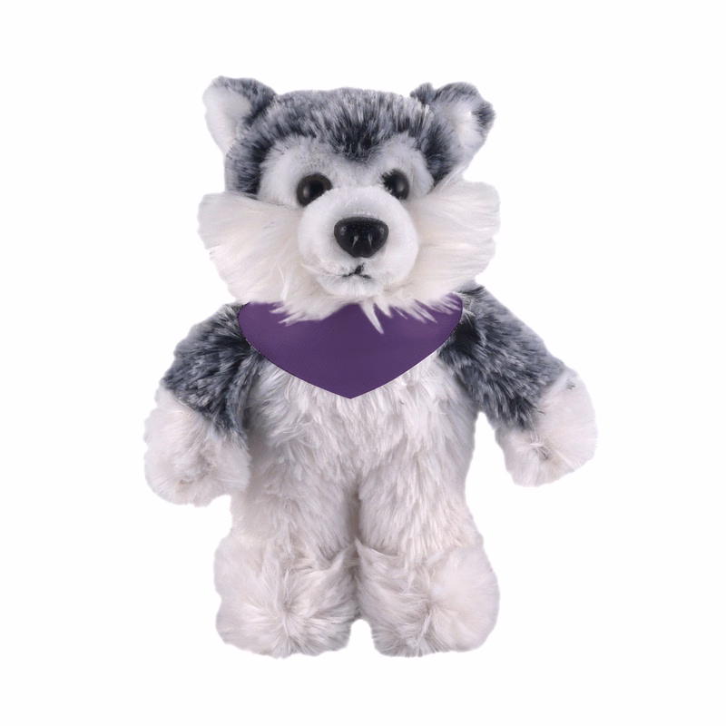 Soft Plush Stuffed Husky with Bandana