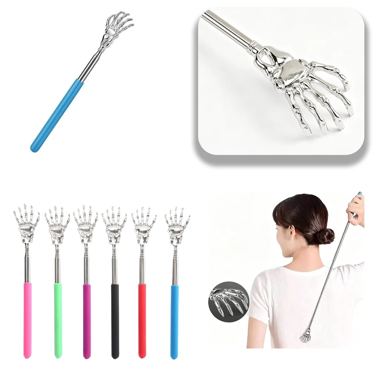 Telescopic Stainless Steel Back Scratcher 1