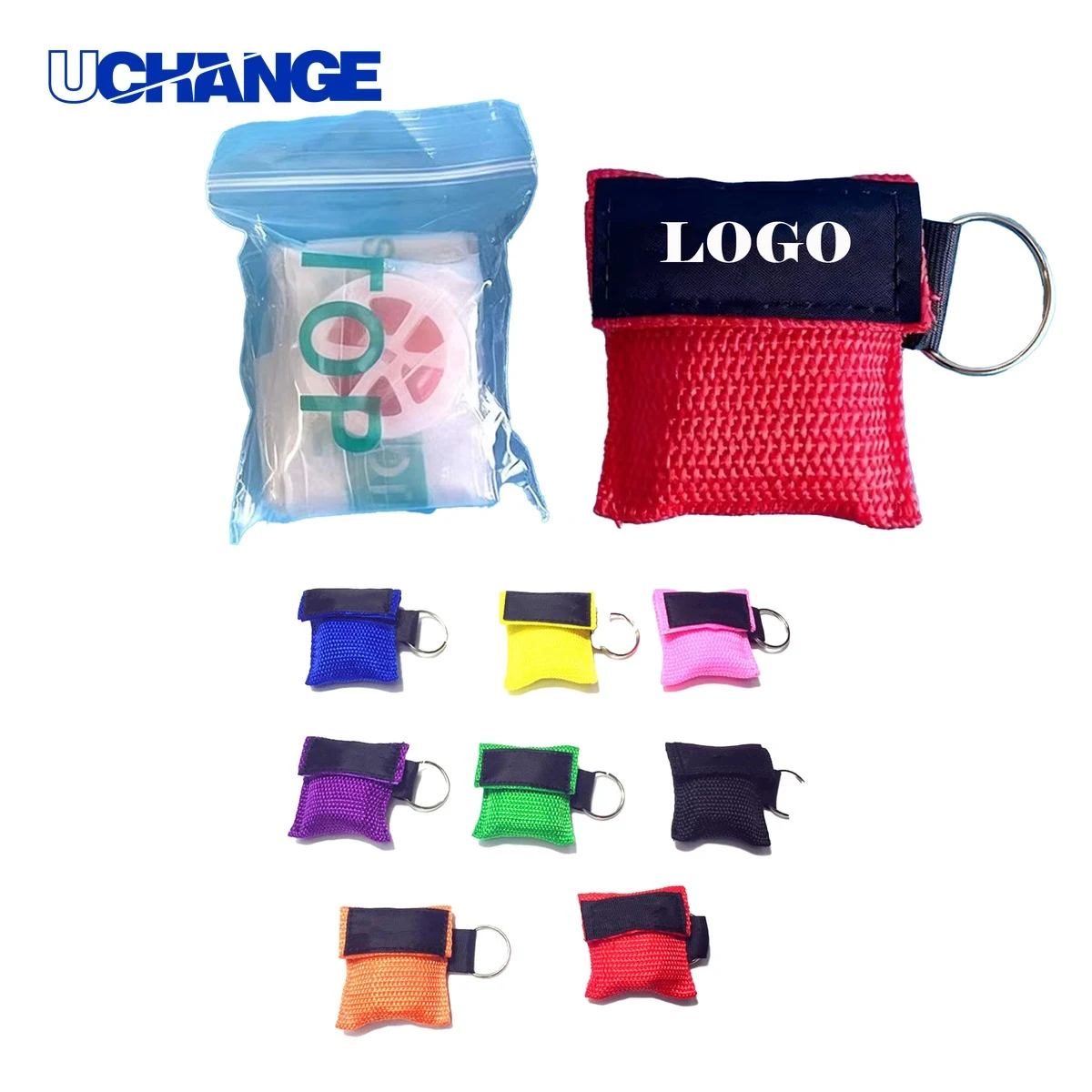 Emergency CPR Face Shield Pocket Mask Keychain Tool 1