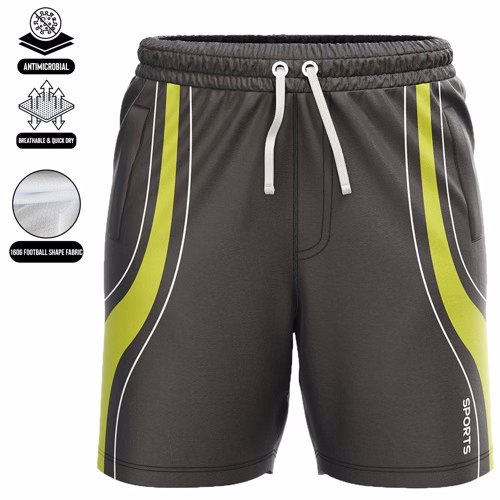 Men's Custom Full Sublimation Performance Shorts -160G Football Shape Fabric