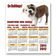 USA Made Premium UV Window Micro-Suction Cling Decal (3.5"x4") Rectangle Calendar 1