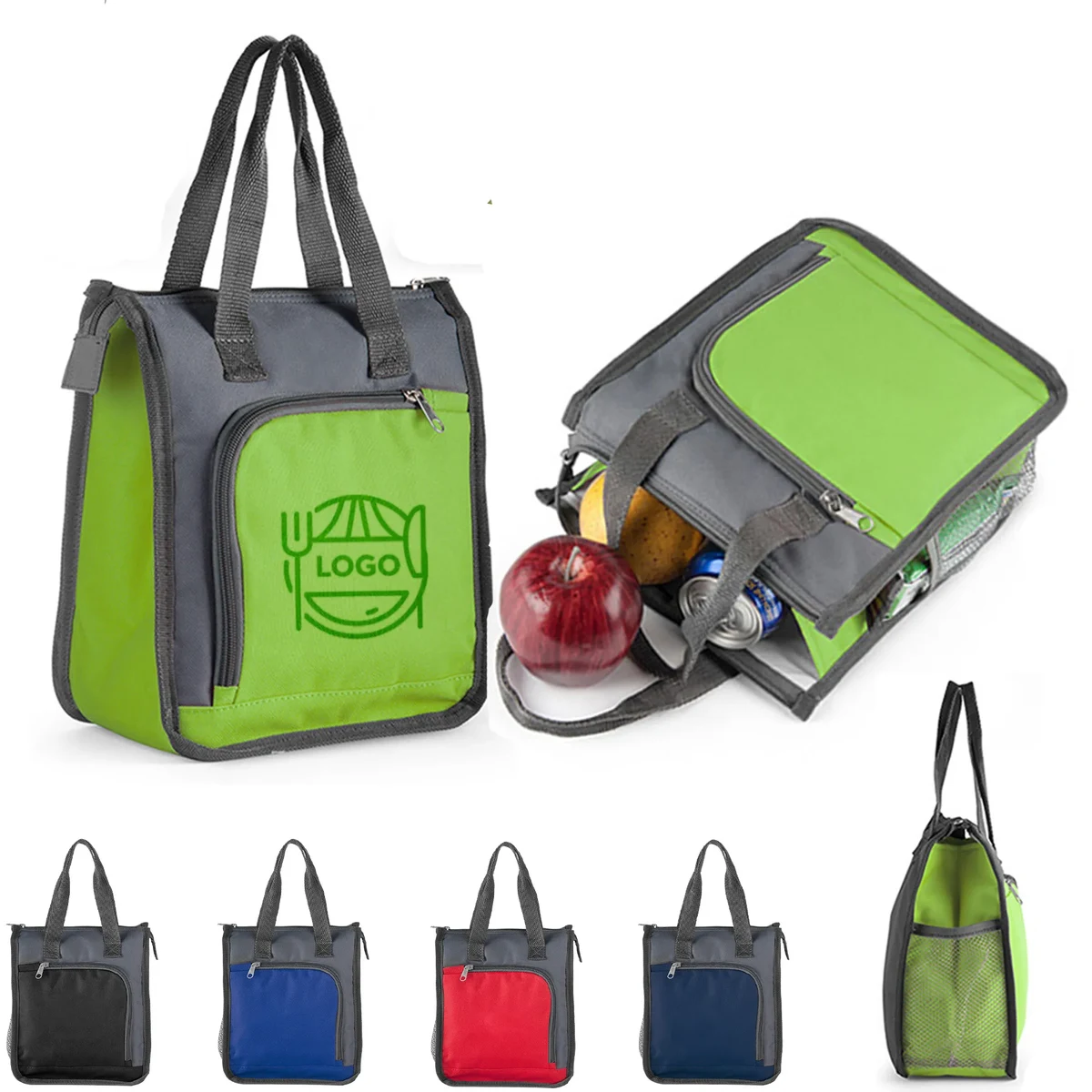 MOQ1 Oxford Insulated Lunch Tote Reusable Thermal Food Bag 1