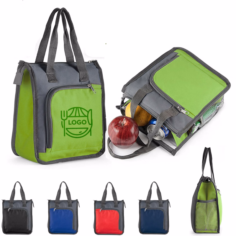 MOQ1 Oxford Insulated Lunch Tote Reusable Thermal Food Bag