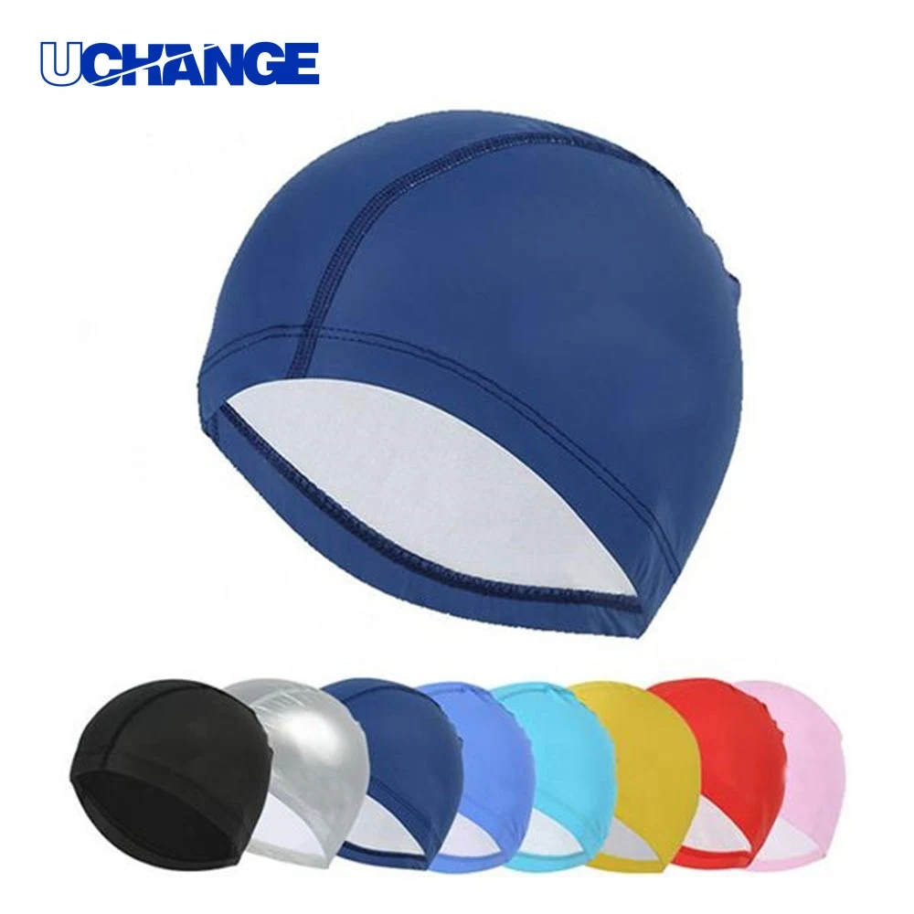 PU Waterproof Swimming Cap for Bathing 1