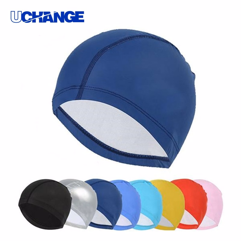PU Waterproof Swimming Cap for Bathing