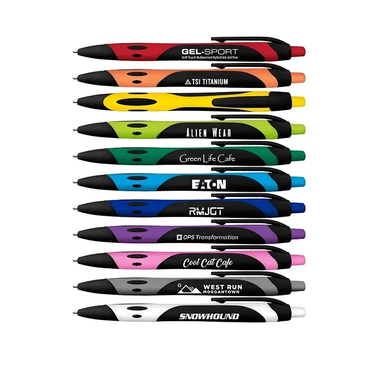 Sport Soft Touch Rubberized Hybrid Gel Pen - Black Ink 1