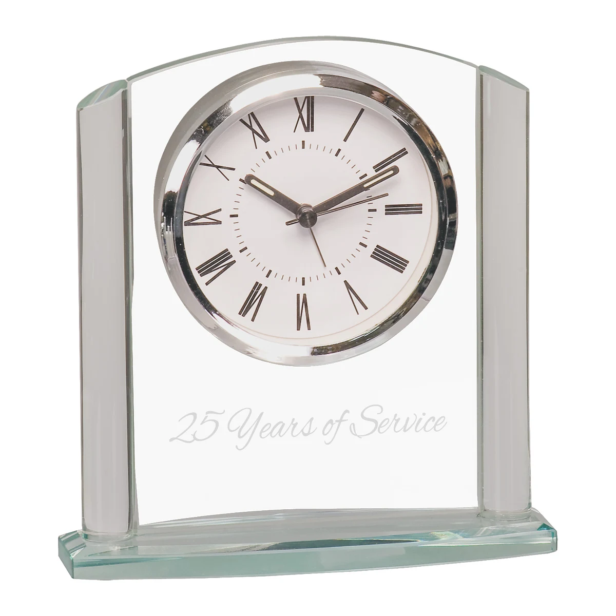 6 1/4" Arch Glass Clock 1