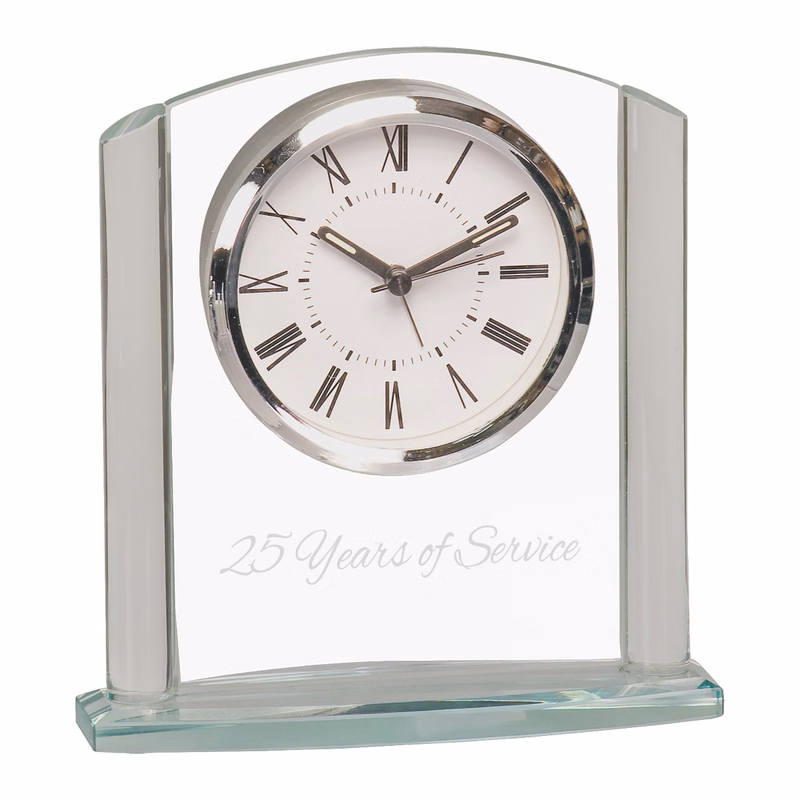 6 1/4" Arch Glass Clock
