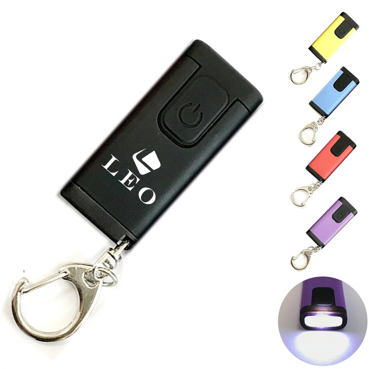 Key Chain W/ LED Rechargeable Mini Flashlight 1