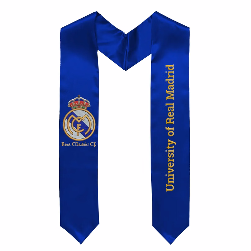 Embroidered Satin Graduation Stole - 36" x 3"