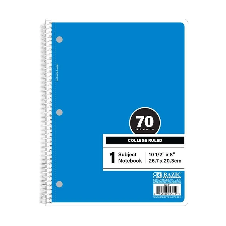 College Ruled Notebooks - 70 Sheets Blue 1