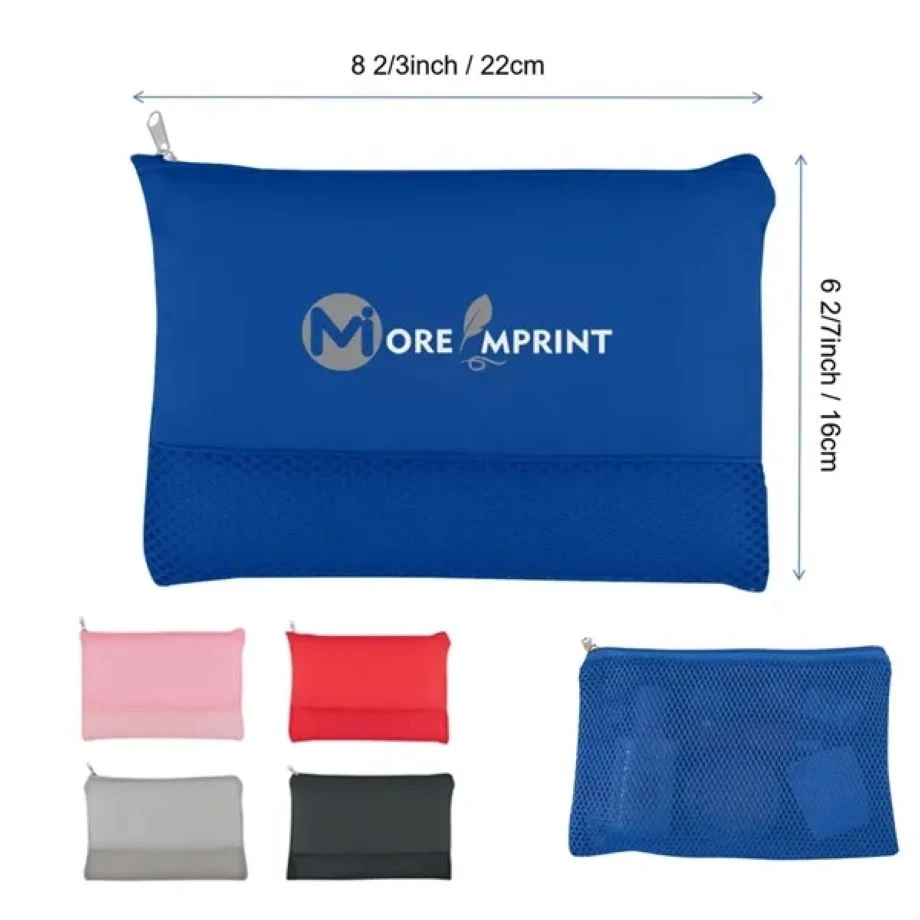 Travel Carrying Toiletry Cosmetic Zipper Mesh Vanity Bag 1
