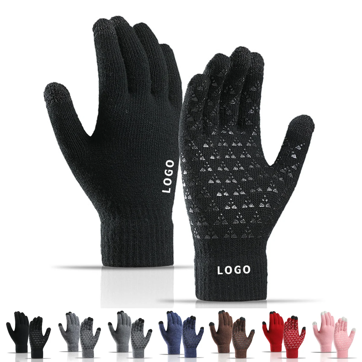MOQ10 Winter Touch Screen Knitted Gloves 1