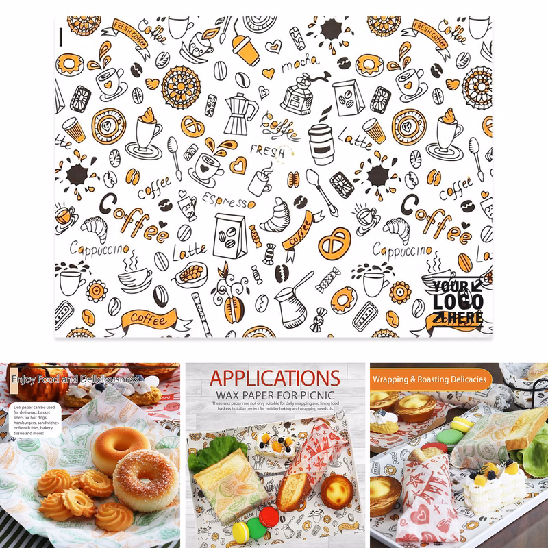 Festival Outdoor 11''x15'' Wax Deli Sheet Food Grease Resistant Sandwich Wrapping Paper