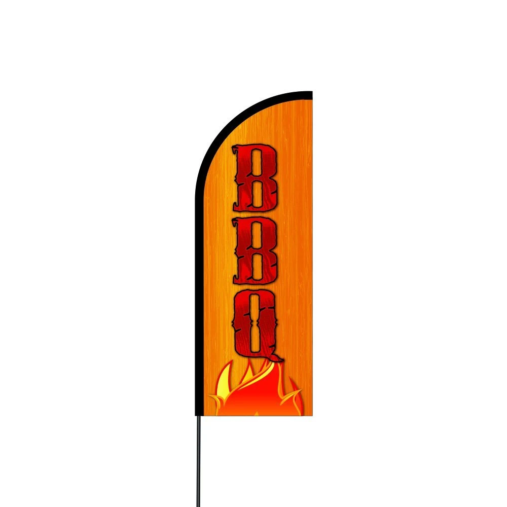 BBQ Flag Kit 11' Feet flag banner Feather Flag Sign Outdoor Banner 1