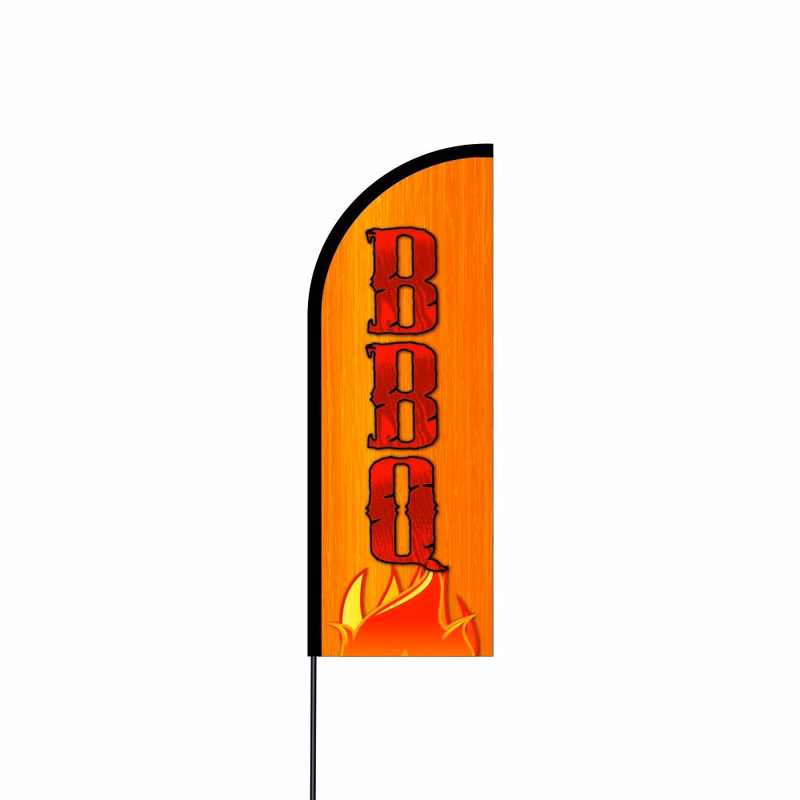 BBQ Flag Kit 11' Feet flag banner Feather Flag Sign Outdoor Banner