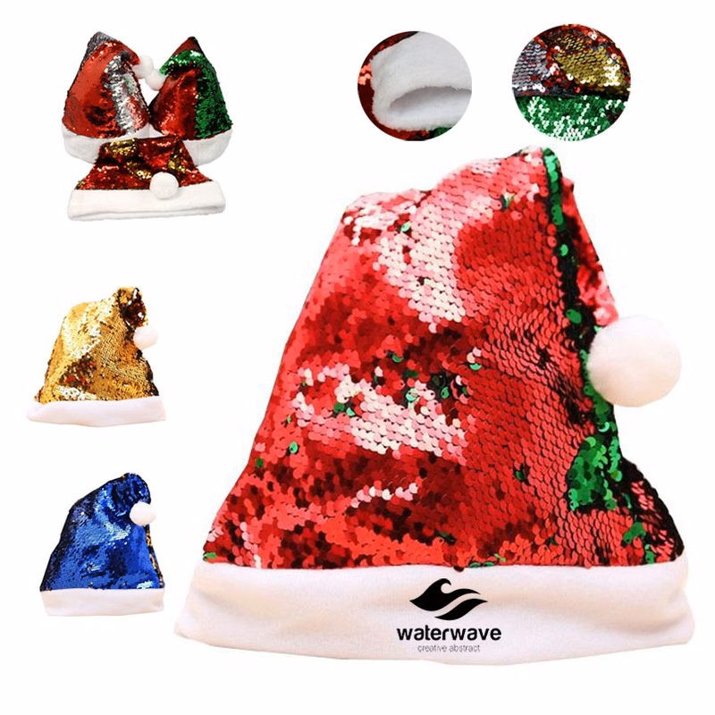 Reversible Sparkle Flip up Sepuins Christmas Hats