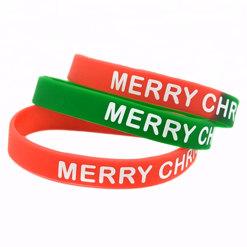 Christmas Silicone Wristbands Printed