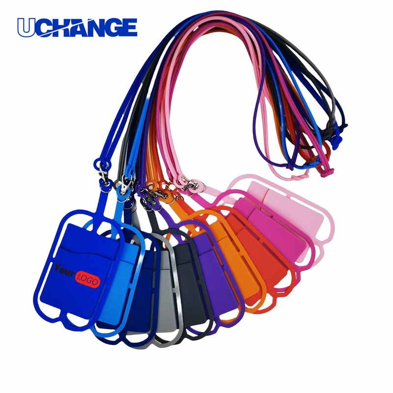 Silicone Card Holder with Phone Lanyard