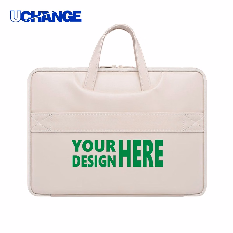 PU Leather Laptop Carrying Bag with Handle