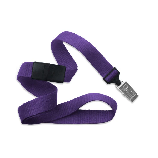 5/8" Blank Breakaway Lanyard w/Bulldog Clip (Purple) 1