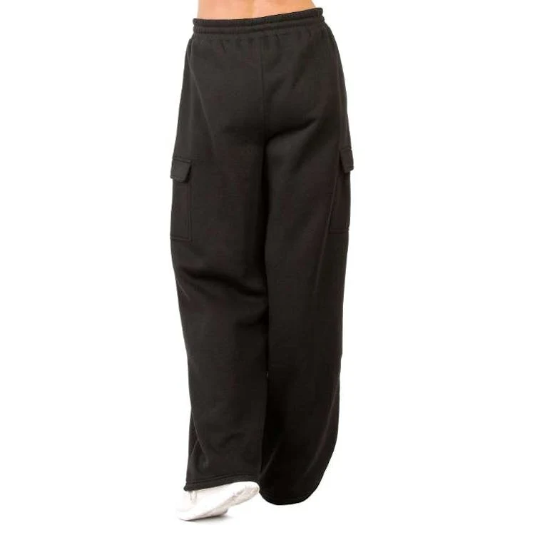 Ladies Fleece Cargo Pants - XL Black 1