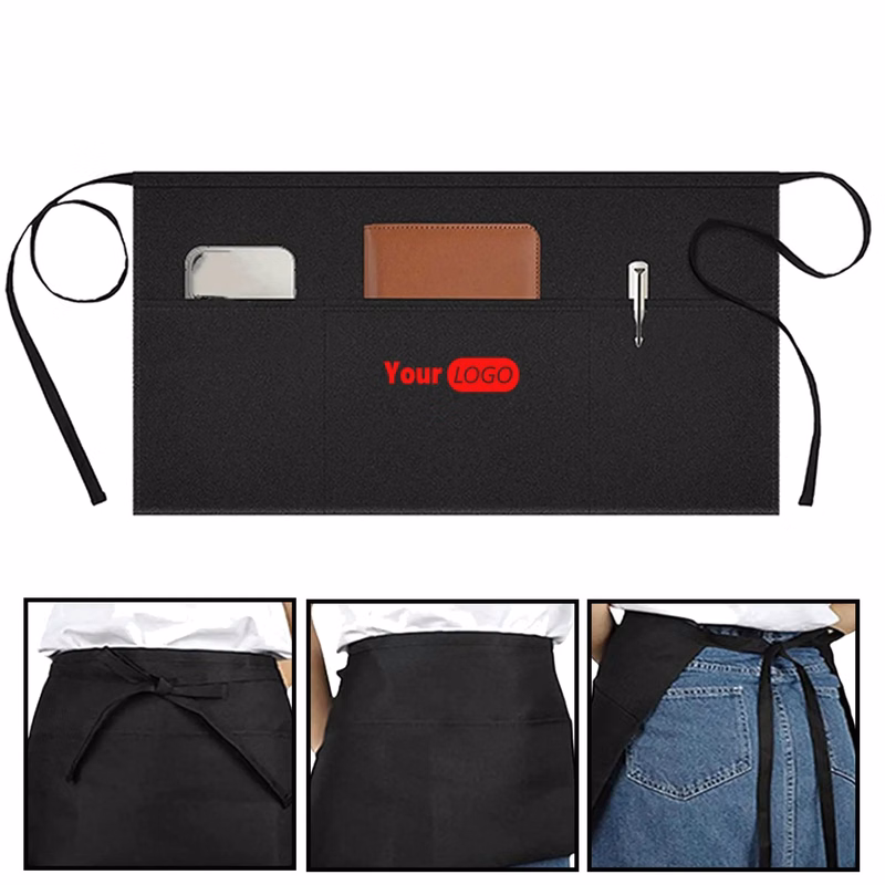 Server Waist Apron With 3 Pockets