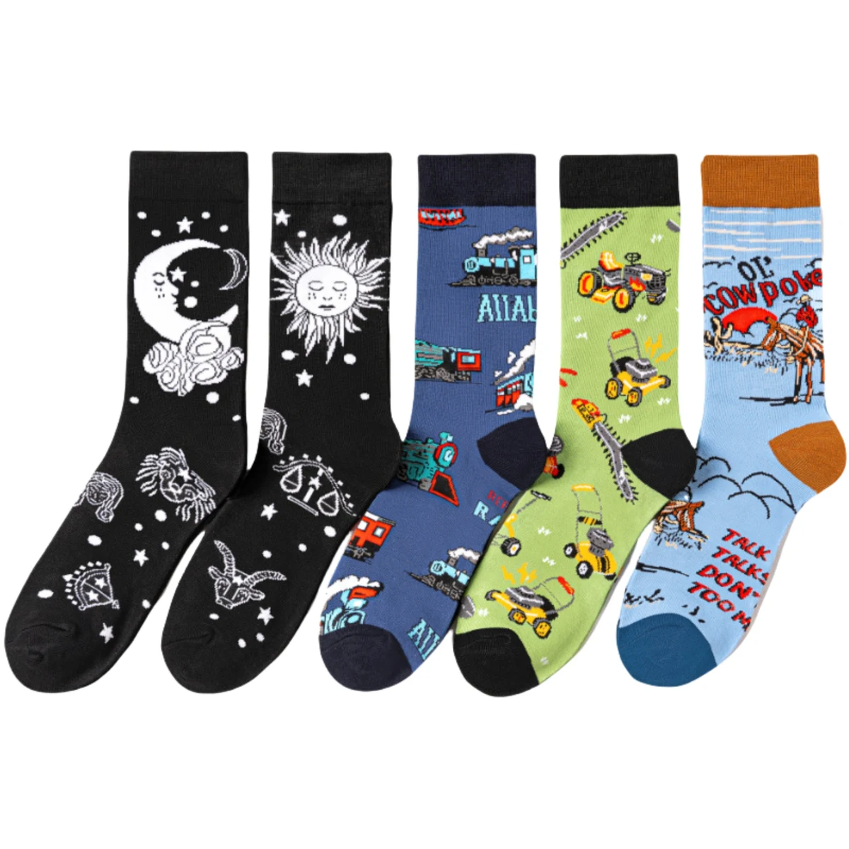 Full Color Cotton Jacquard Socks 1