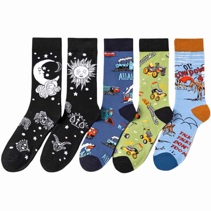 Full Color Cotton Jacquard Socks