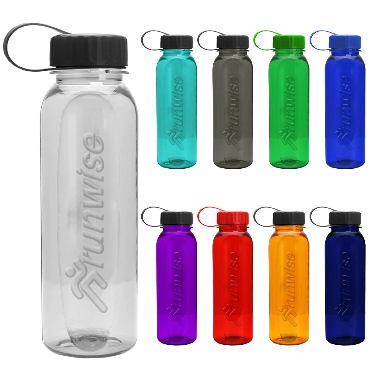 Tritan Sports Bottle with Tethered Lid, 24oz. 1