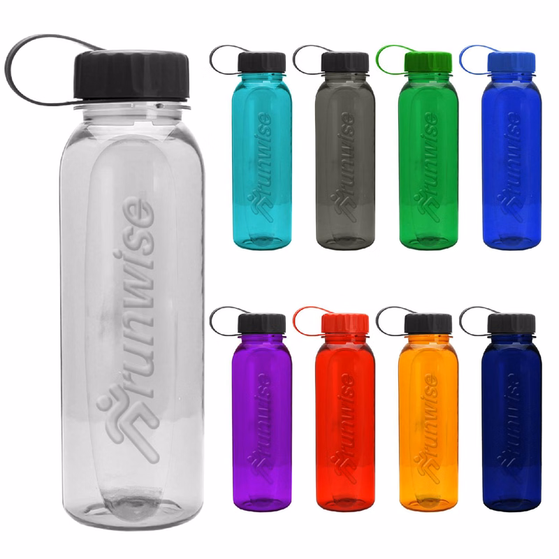 Tritan Sports Bottle with Tethered Lid, 24oz.