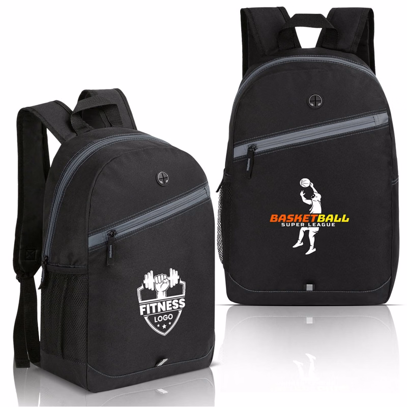 Custom School Backpack With Color Zipper Stripe