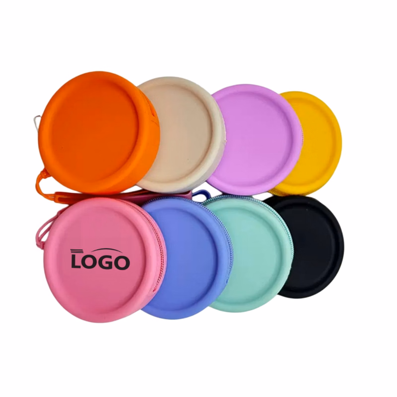 Portable Round Silicone Coin Storage Pouch