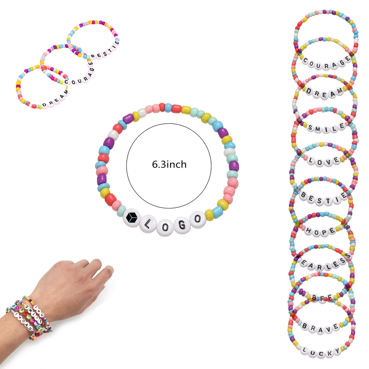 Valentine's Day Stackable Clay Beaded Bracelets MOQ 300 1