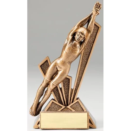 Swimming Female Checkmate Resin Sculpture 1