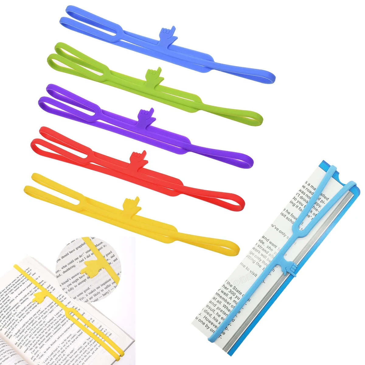 Silicone Finger Point Bookmarks Book Marker 1