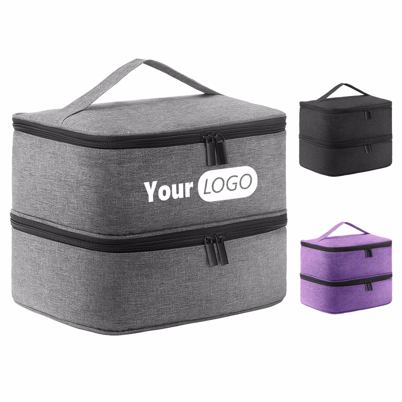 Oxford Double Layer Nail Polish Storage Make-up bag