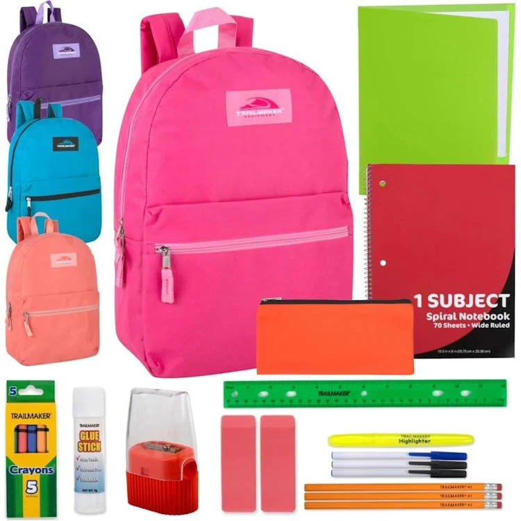Middle School Supply Kits in 17" Backpack 1