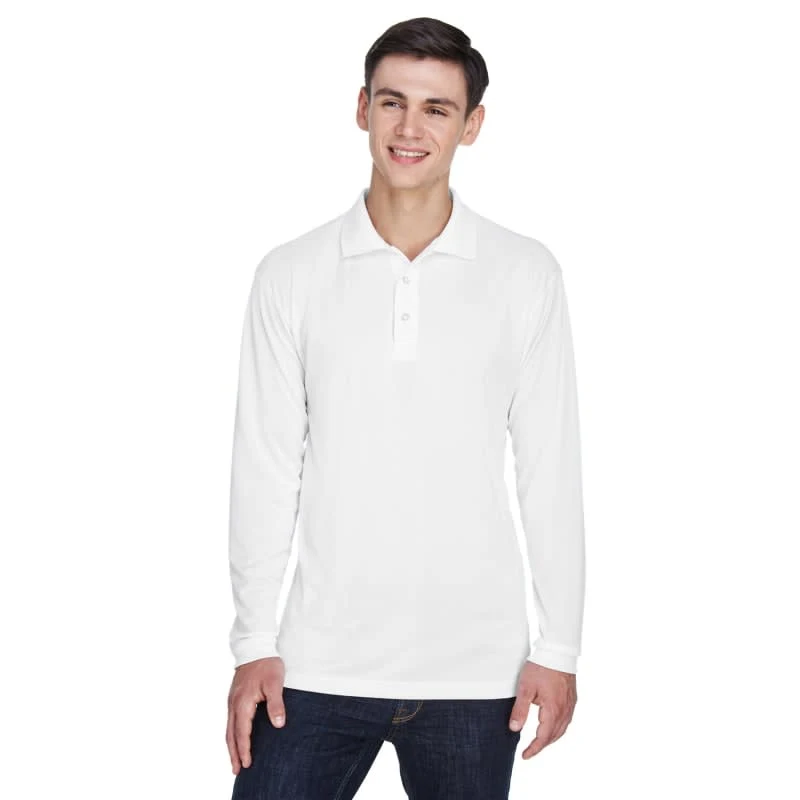 UltraClub Adult Cool & Dry Sport Long-Sleeve Polo 1