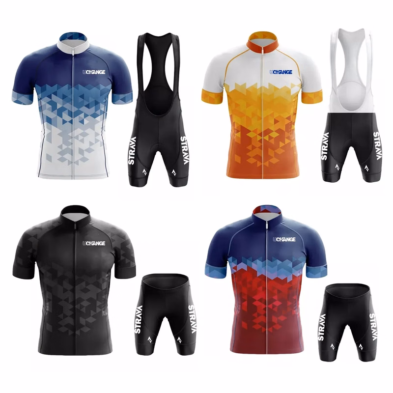 Breathable Cycling Jersey And Bib Shorts Set