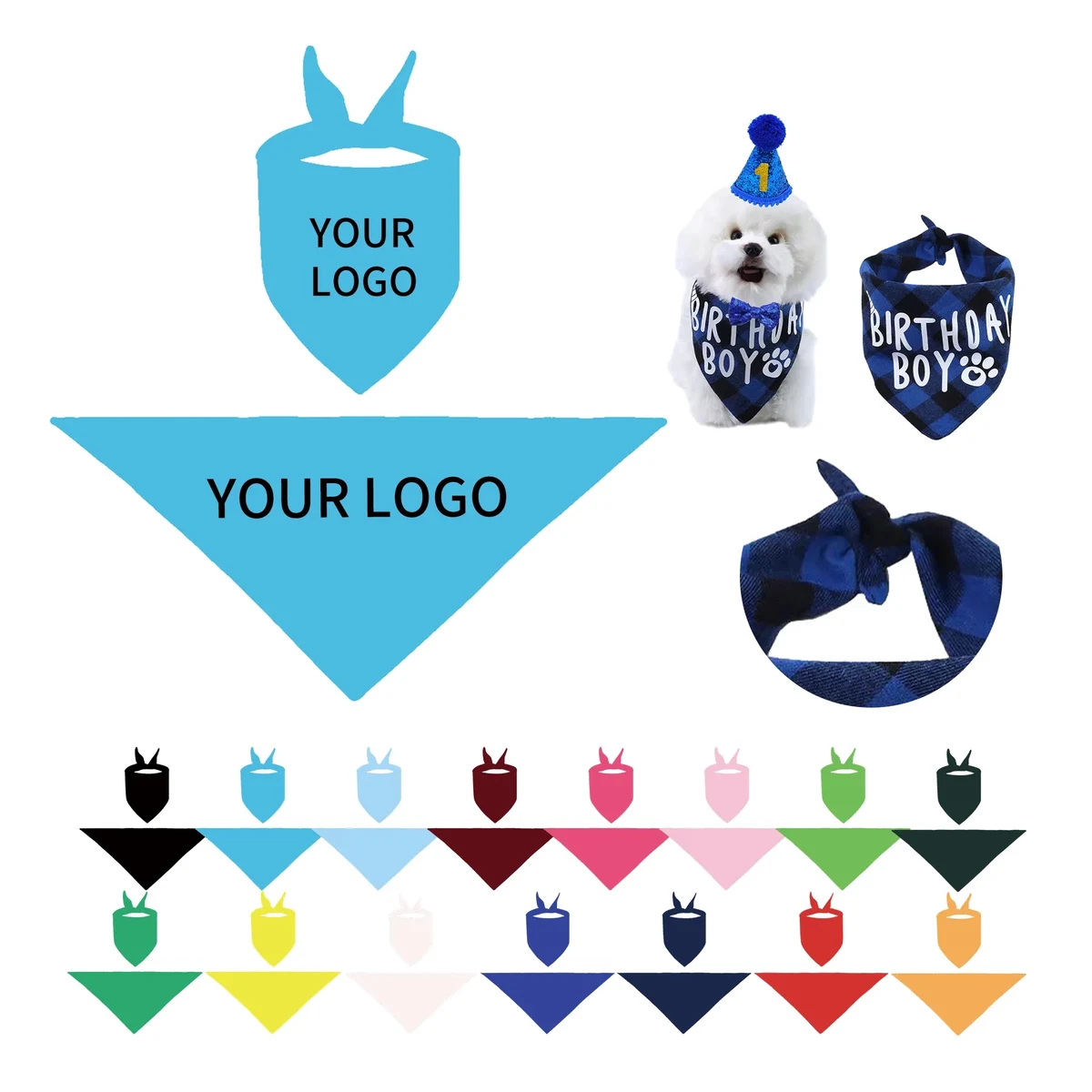 Pet Bandana Triangle Scarf Polyester 1