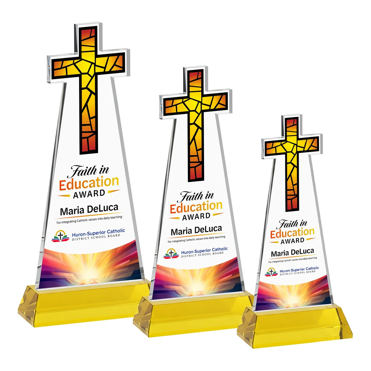 Cross VividPrint™ Award on Hartford Base - Gold 1