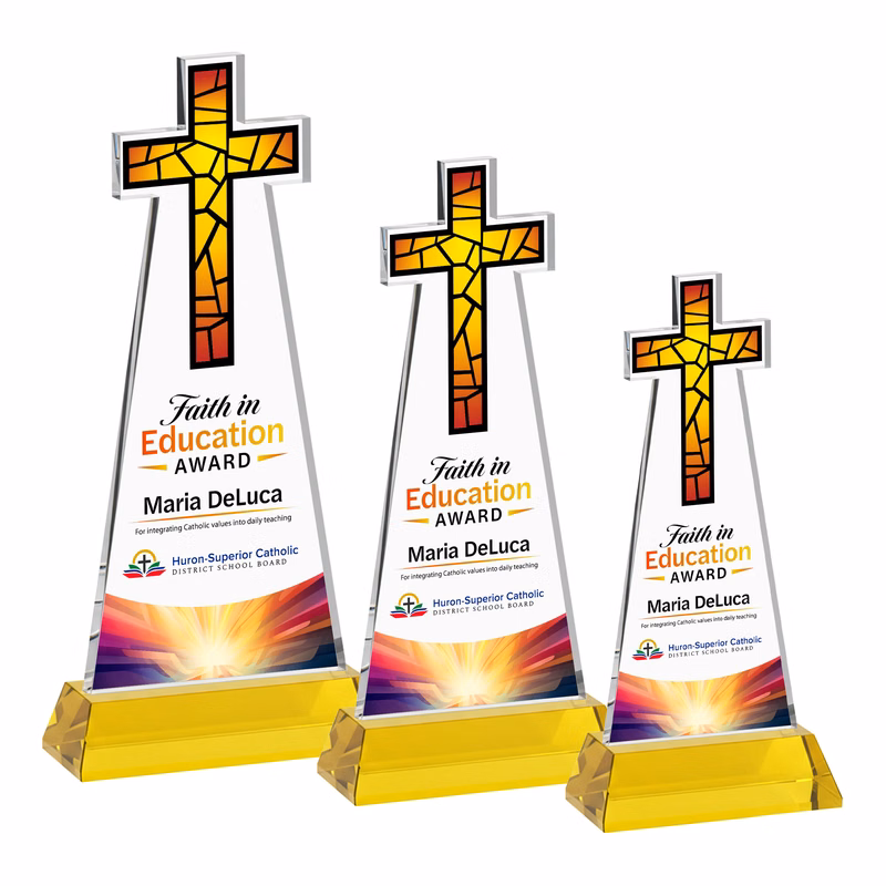 Cross VividPrint™ Award on Hartford Base - Gold