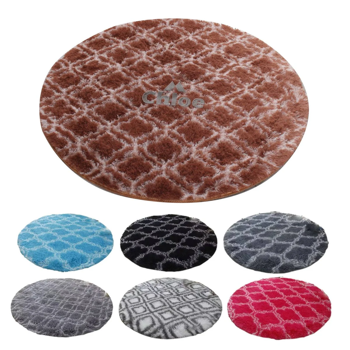 Home plush round carpet 1