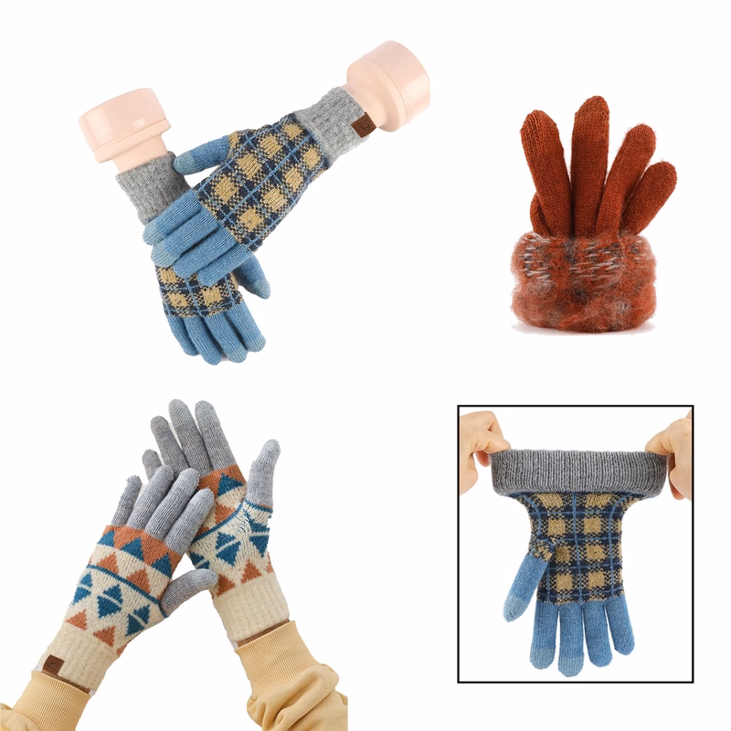 Outdoor Warm Touchscreen Fleece Knitted Gloves