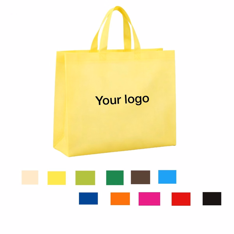 Horizontal Non-Woven Tote Bag In Multiple Solid Colors