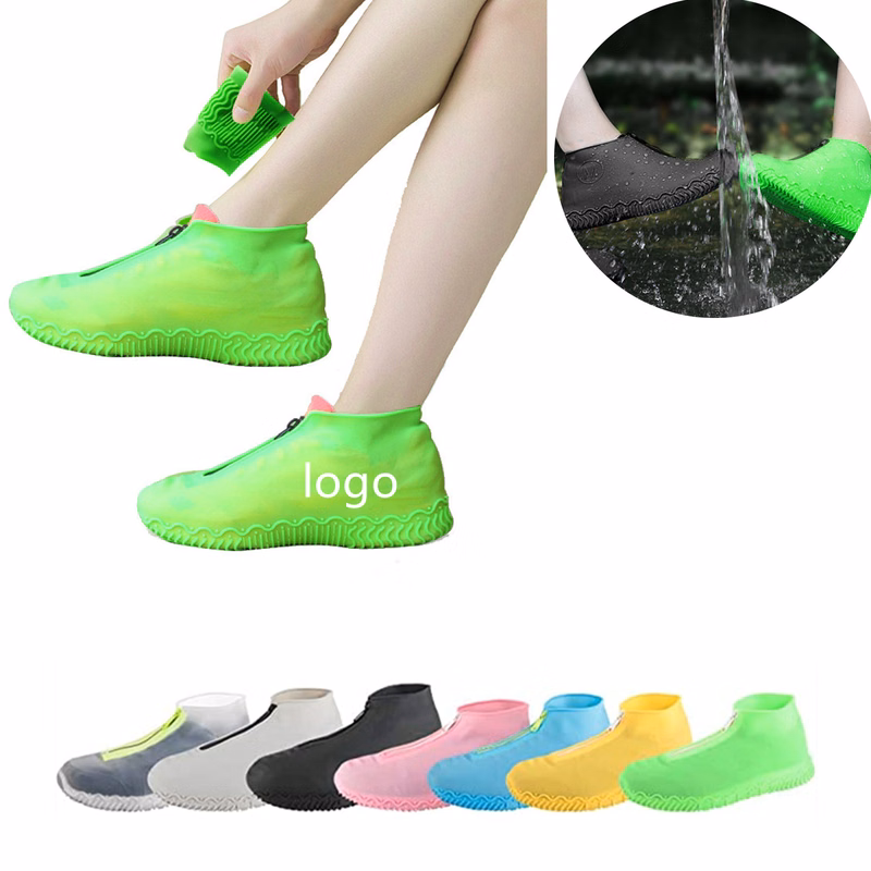 Reusable Foldable Not-Slip Rain Shoe Covers with Zipper