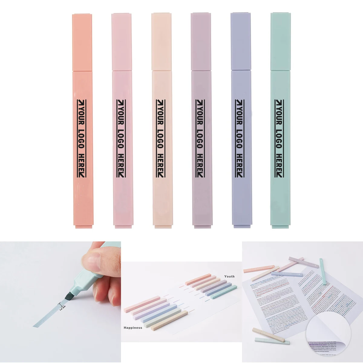 6 pcs Aesthetic Cute Highlighters 1