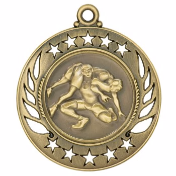 Wrestling Galaxy Medal, 2 1/4"
