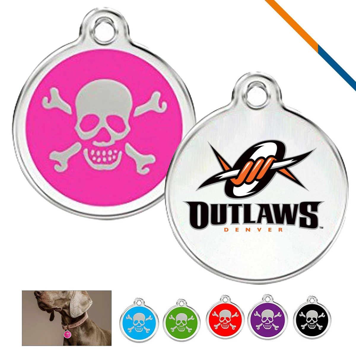 Ruby Skull Pet Tag 1